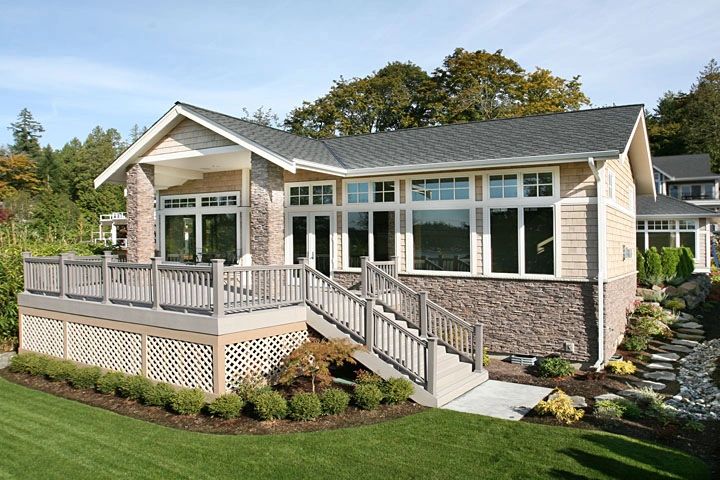 Rambler with a raised deck at Eagle Shores, Lot 2, Lake Sammamish