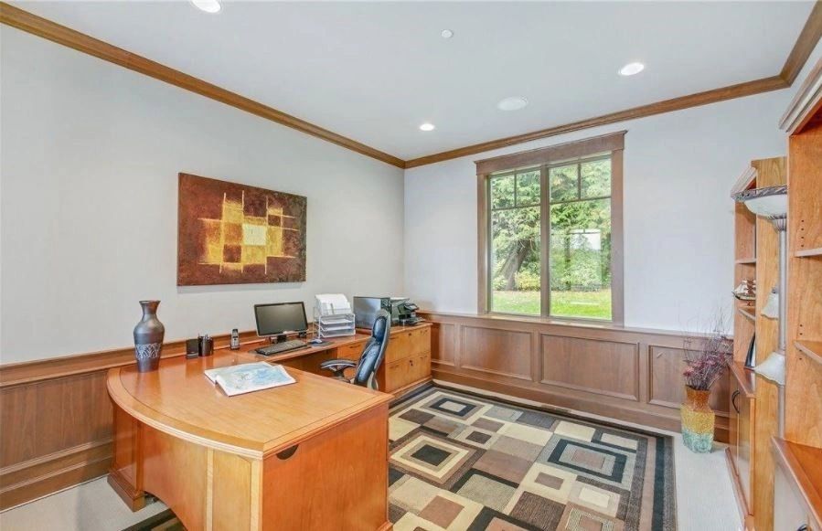 Home office with a panelled wainscot, Eagle Shores, Lot 4